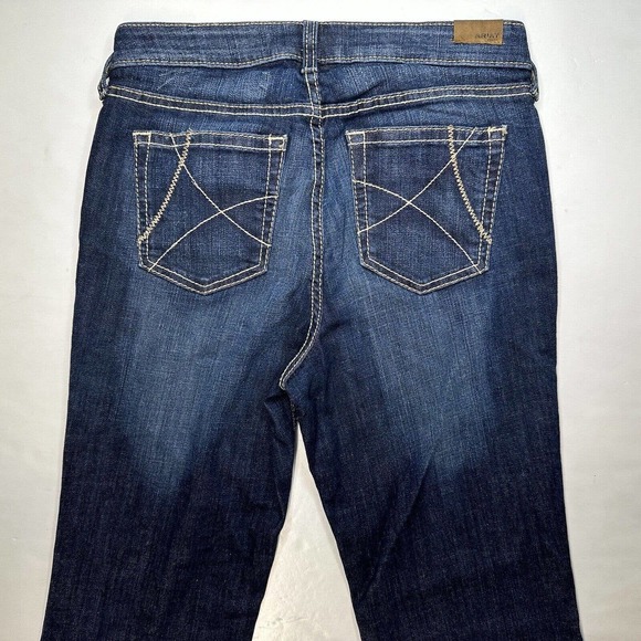 Ariat High Rise Slim Trouser Jeans 29 Denim Dark Blue Bootcut Flared Western - Picture 10 of 12
